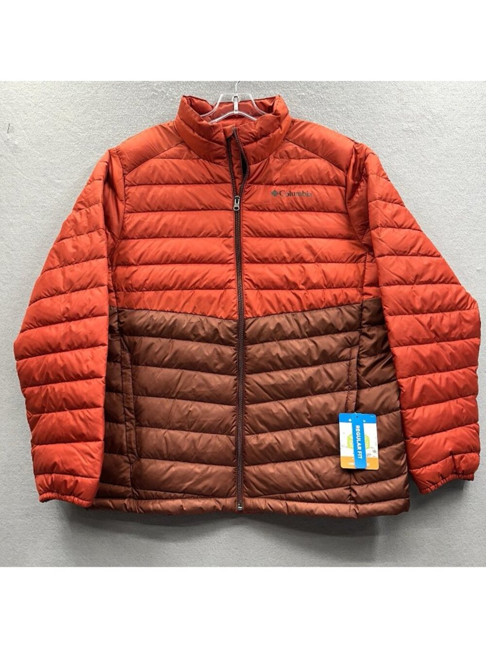 NWT Columbia Foster Falls Puffer Jacket Mens Size M Burnt Red XM3285 Omni-Shield